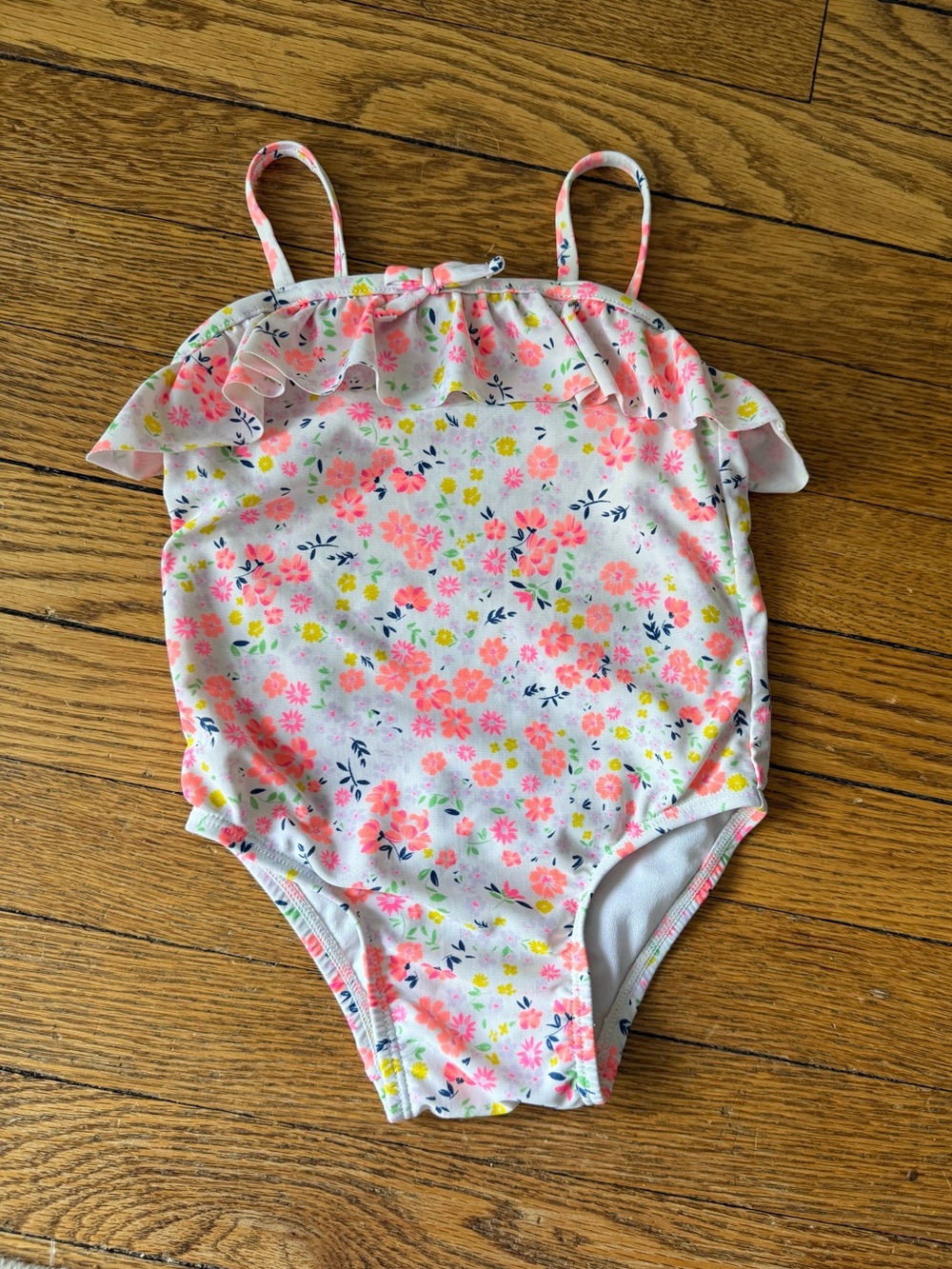 Gap Floral Ruffle One-Piece Swimsuit - Size 18-24 Months